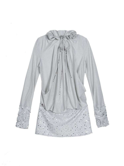 Pull-Over Collar Knit Dress【s0000014491】