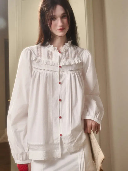 Natural Cotton Shirt Skirt Set【s0000014330】