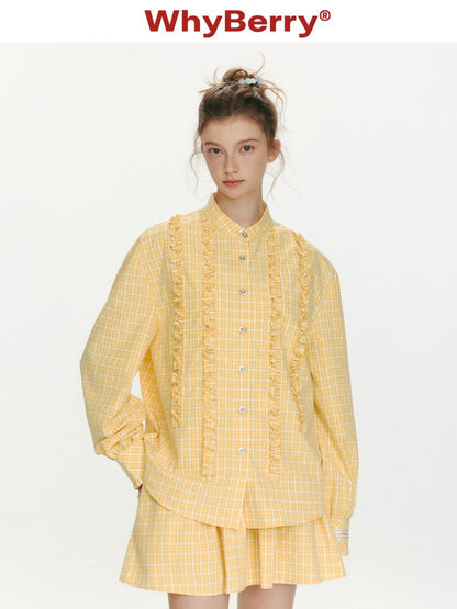 Knitted Track Fungus Edge Shirt【s0000015665】