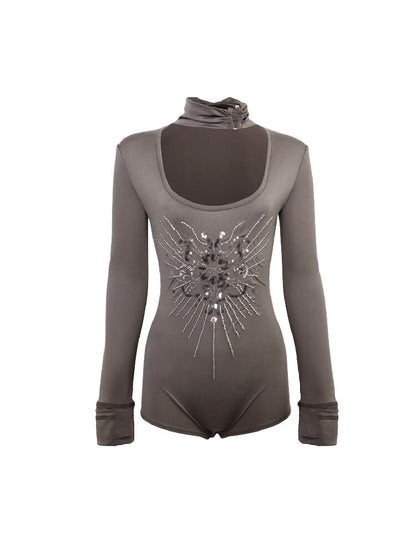 Sequin Embroidery Stretch Bodysuit【s0000016066】