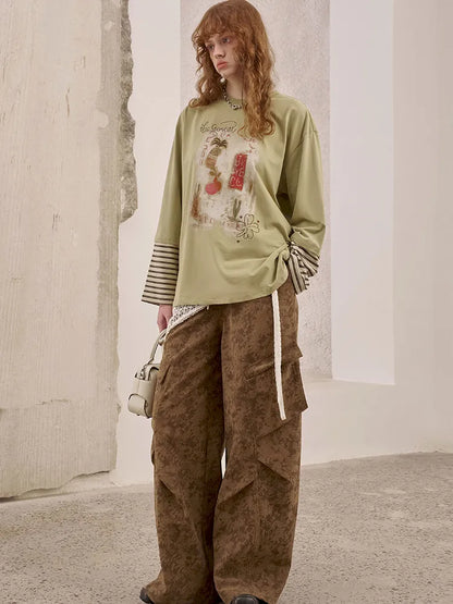 Pocket Structured Relaxed Straight-Leg Workwear Pants【s0000014071】