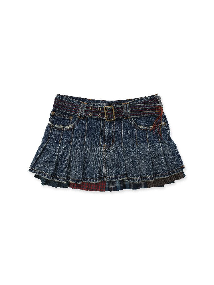 Vintage Denim Fringe Jacket Skirt【s0000016091】