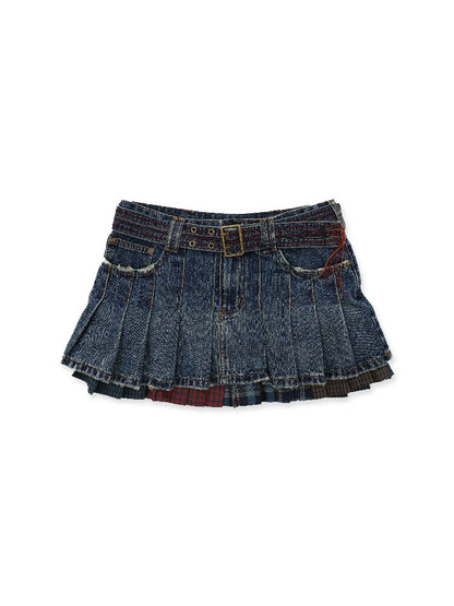 Vintage Denim Fringe Jacket Skirt【s0000016091】