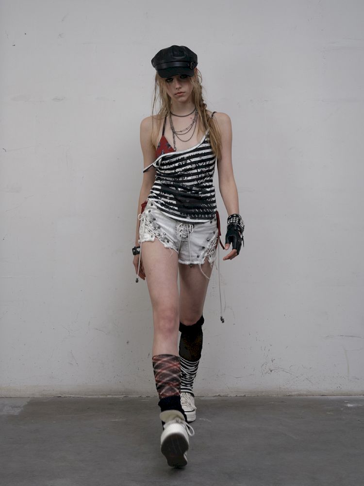 Printed Striped Camisole Tank Top【s0000012616】