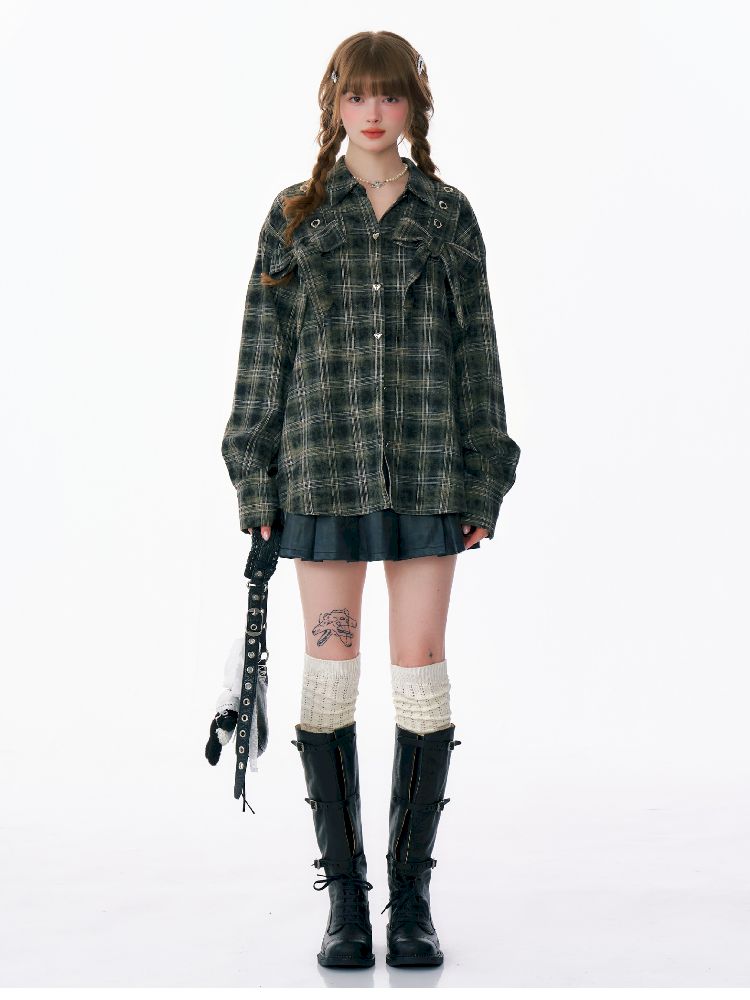 Loose Plaid Jacket【s0000012219】
