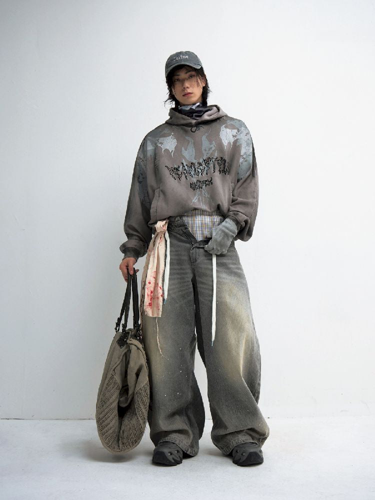 Embroidered Hooded Sweatshirt【s0000011349】