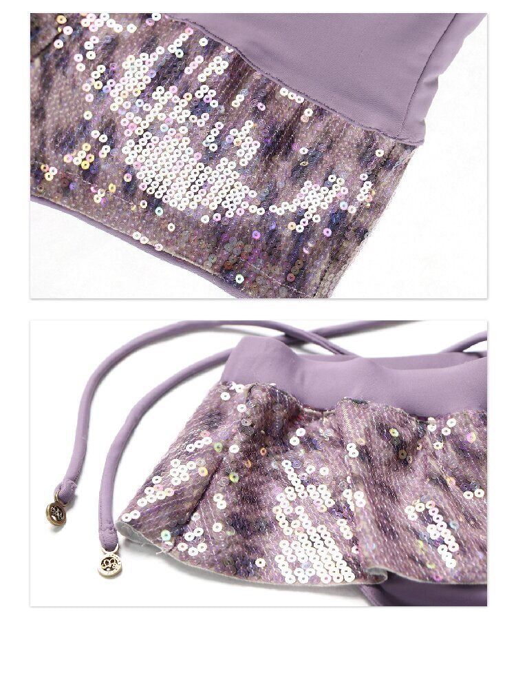 Sequin Leopard Swim Shorts Set【s0000017663】
