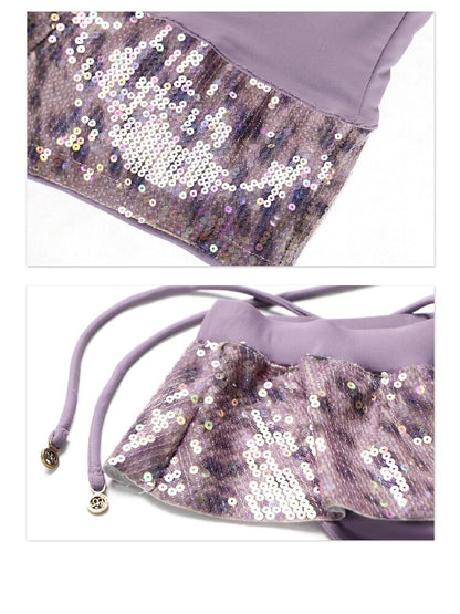 Sequin Leopard Swim Shorts Set【s0000017663】