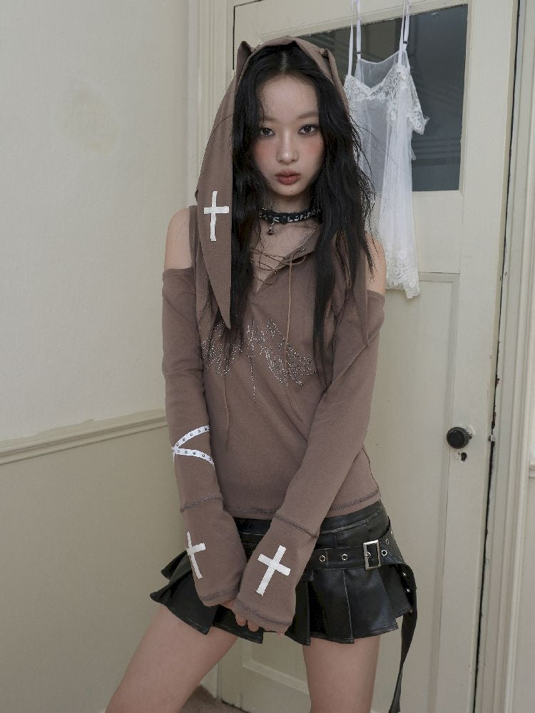 Rabbit Ears Long Sleeve Knit Top【s0000010719】