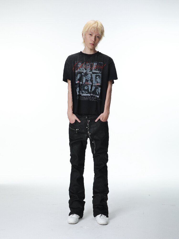 Multi-Zip Wax Deconstructed Denim【s0000017145】