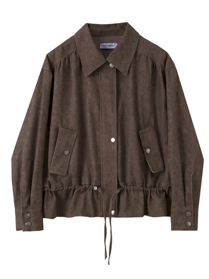 Solid-Color Long-Sleeve Oversized Jacket【s0000014074】
