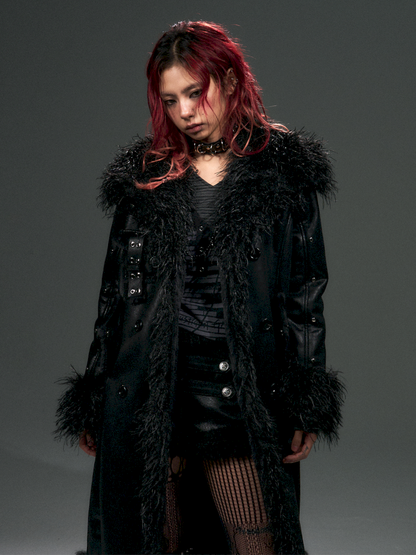 Double Breasted Fur Long Coat【s0000015021】