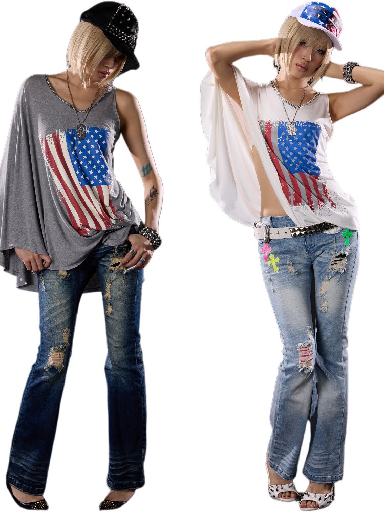 Drape Asymmetrical Sequin T-Shirt【s0000018507】