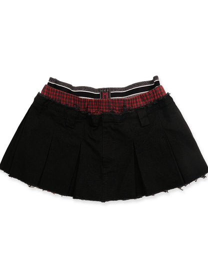 Distressed Panelled Multi Skirt【s0000016411】