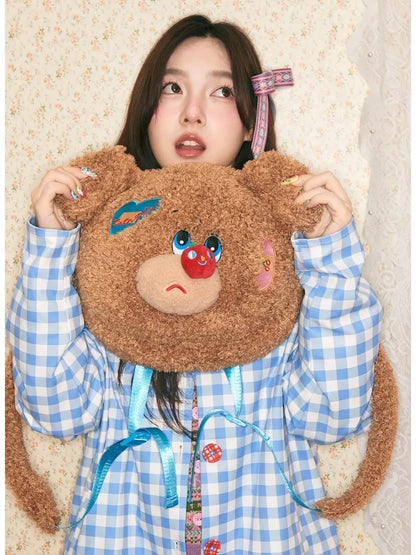 Apple Shaped Plush Backpack【s0000014152】