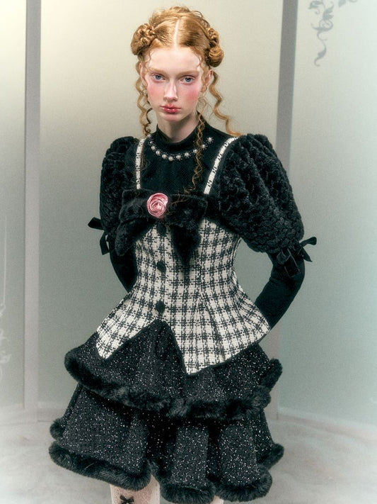 Flower Bow Camisole Top Pom Pom Set【s0000006046】