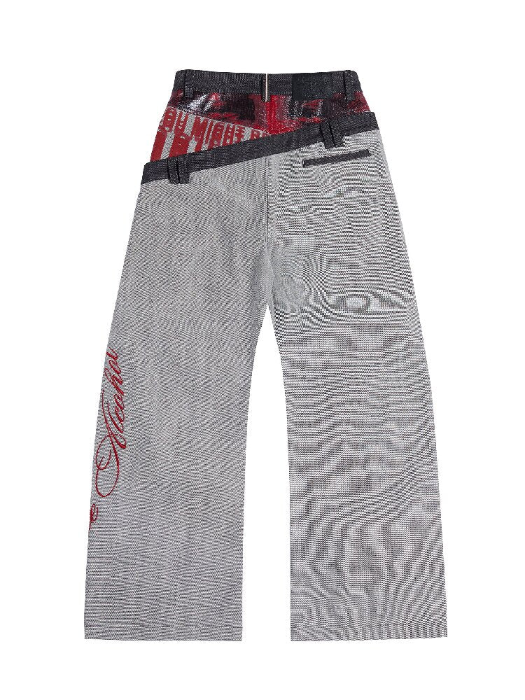 Cow Scimitar Wide Leg Denim Jeans【s0000016966】