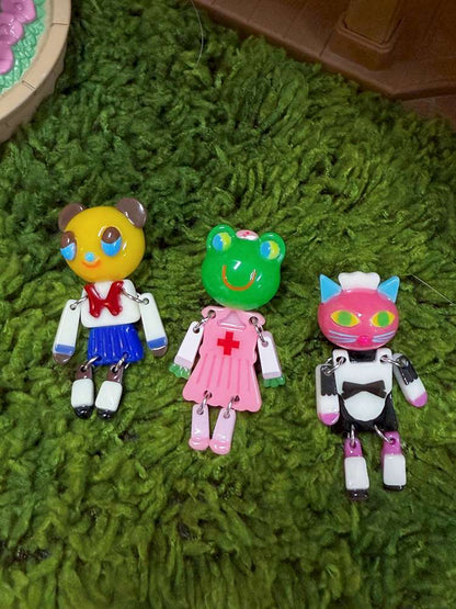 Jelly Bean Critter Stud Earrings【s0000015375】