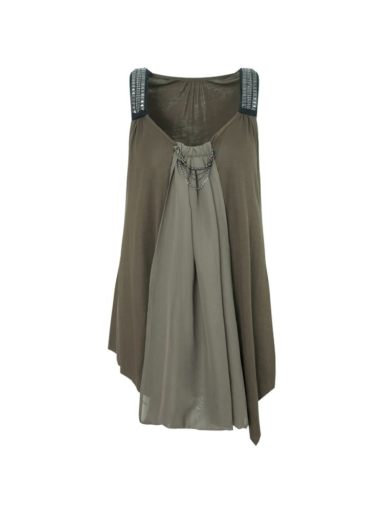 Loose A-line Y-shaped Doll Tank Top【s0000012711】