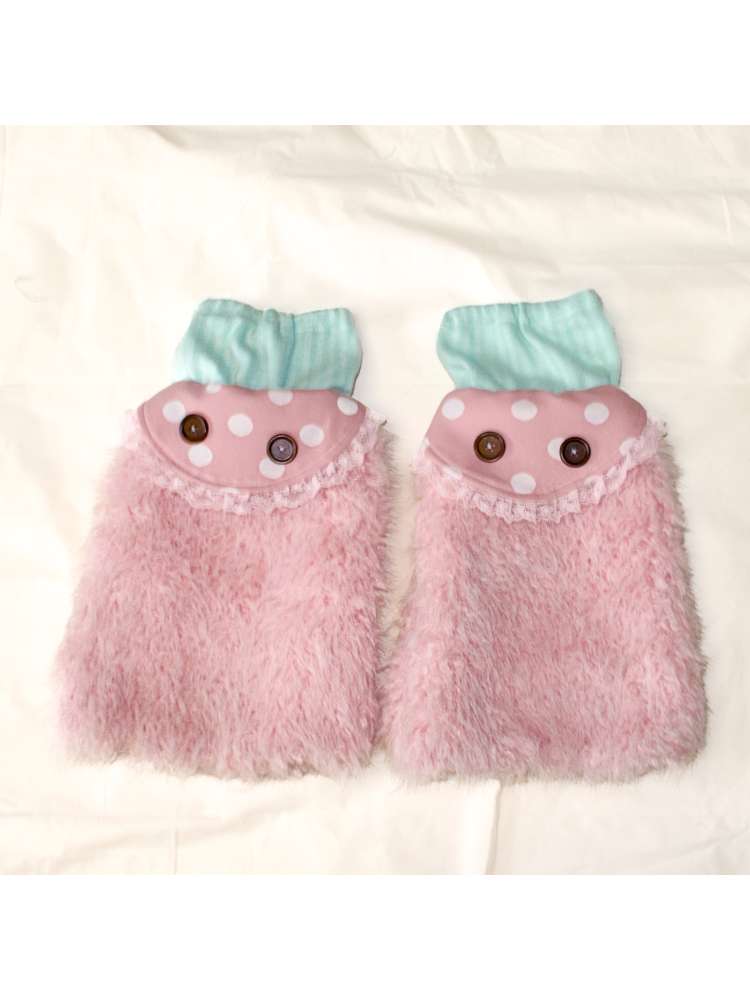 Stripe Stitching Plush Sock Cover【s0000015207】