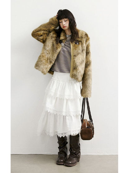 무거운 레이스 케이크 치마 [S0000011421]