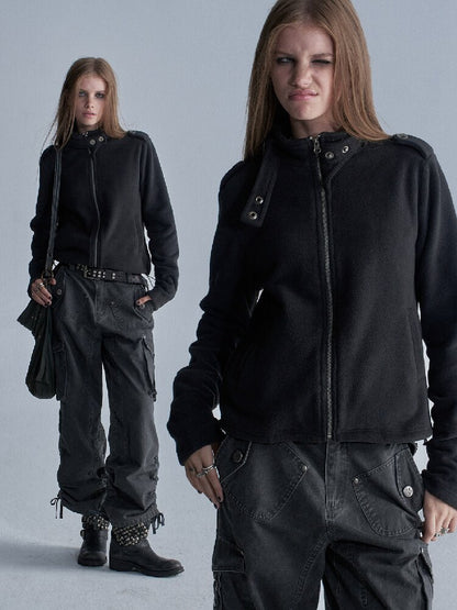 Three Color Fleece Loose Jacket【s0000018473】