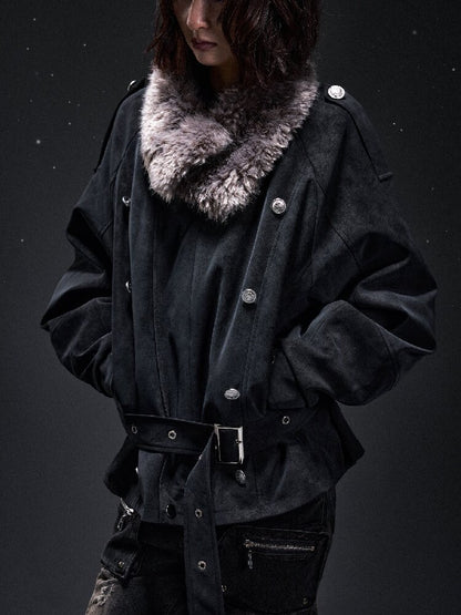 Vintage Suede Fur Collar Jacket【s0000019300】