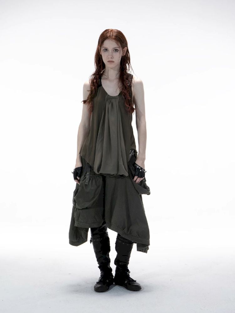 Loose A-line Y-shaped Doll Tank Top【s0000012711】