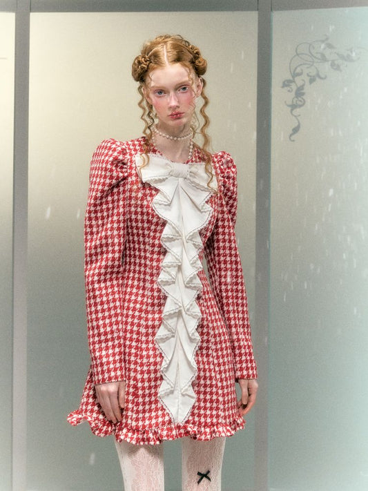 Bubble Sleeve Tight Dress【s0000006035】