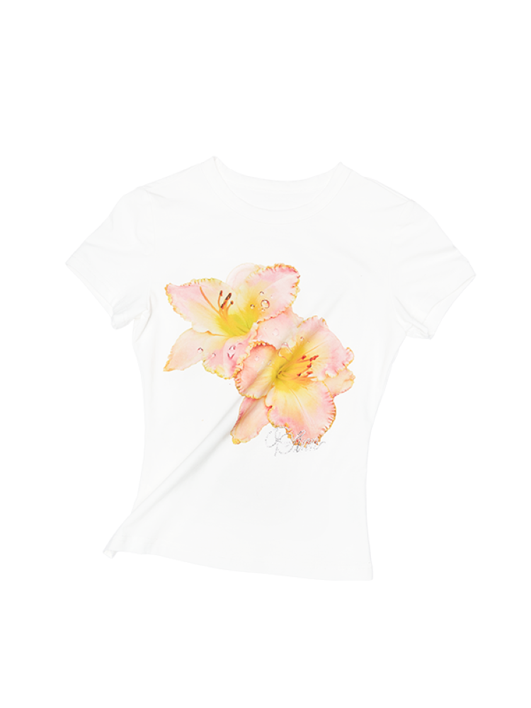 Floral Print Short Sleeve T-Shirt【s0000012398】
