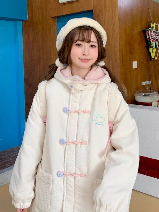 Hooded teenage girls with warm cotton jacket【s0000005248】