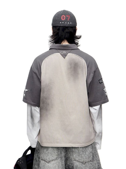 Fake Two Piece Spliced Long Sleeve T-Shirt【s0000011691】