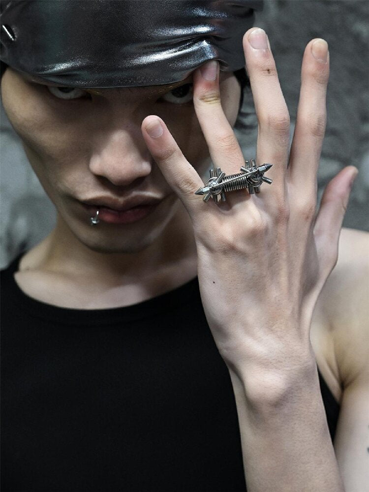 Hardcore Punk Mechanical Open Ring【s0000018872】