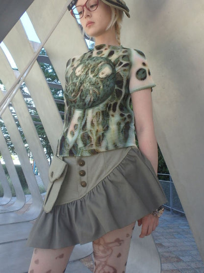 Oddly shaped short skirt【s0000013179】