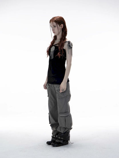 Wide Leg Narrow Crotch Work Pants【s0000012705】