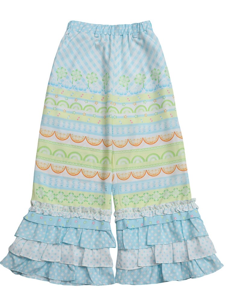 Fruit Plaid Casual Versatile Pants【s0000017766】