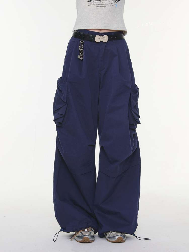 Dark Blue Functional Cargo Pants【s0000015424】