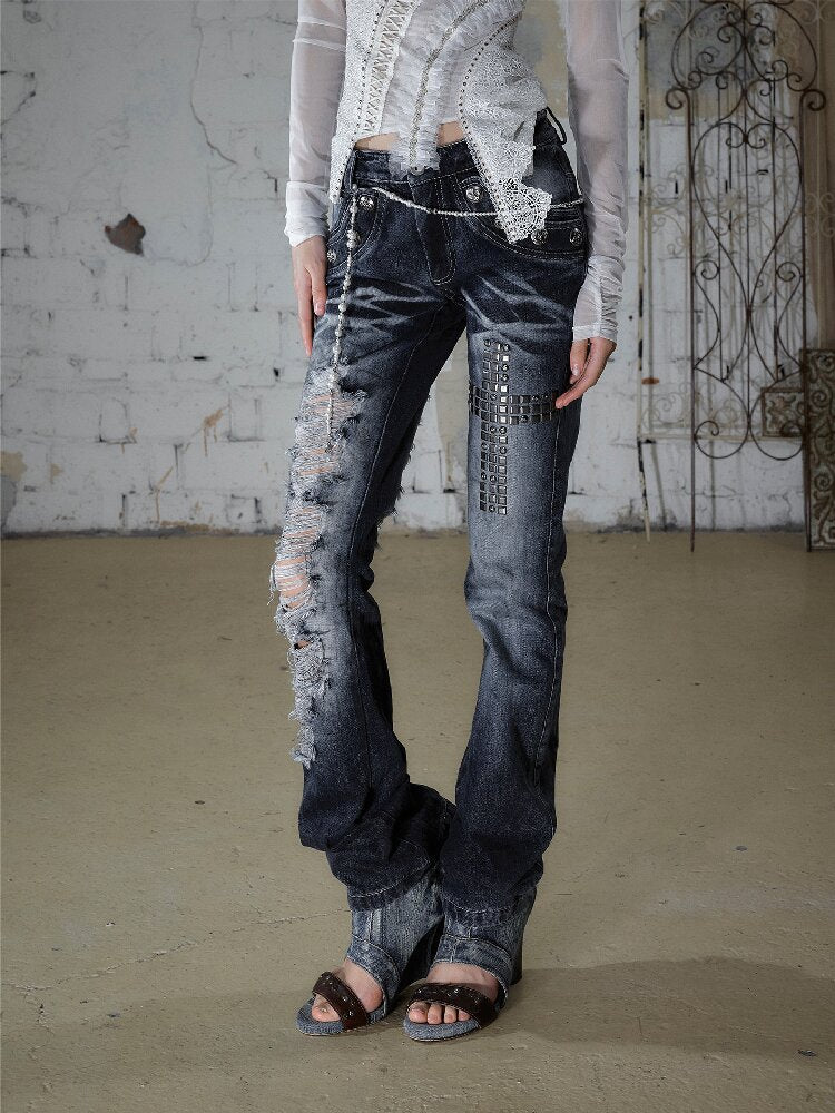 Hot Drill Heavy Wash Denim Pants【s0000016977】