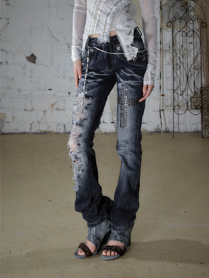 Hot Drill Heavy Wash Denim Pants【s0000016977】
