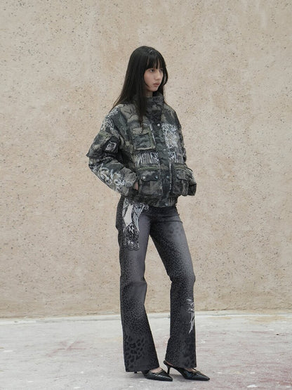 Vintage Pattern Star Duck Down Jacket【s0000018069】