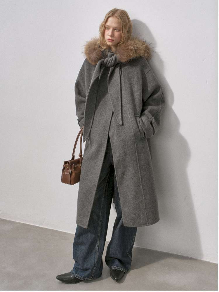 Real Fur Hooded Reversible Coat【s0000015231】