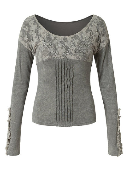 Lace Embroidered Knit Sweater【s0000019159】