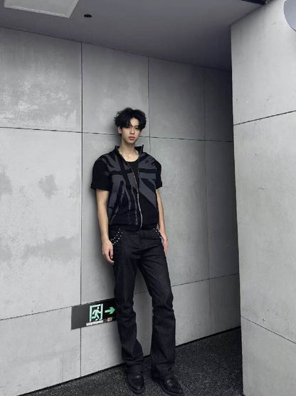 Flag Sub-Print Stand-Up Zip Tee【s0000018275】