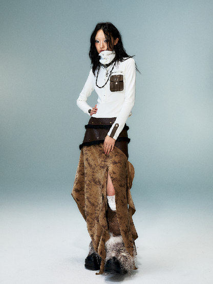 슬림 니트 긴 소매 바닥 셔츠 [S0000011480]