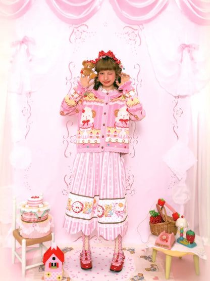 Sweet Pink Knit Cardigan Jacket【s0000014164】