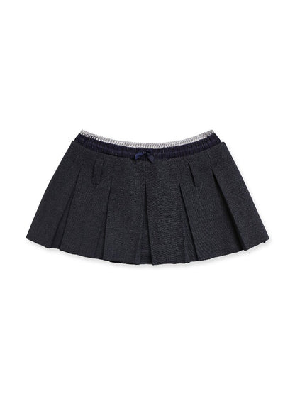 Linen Satin Panel Plaid Skirt【s0000016070】