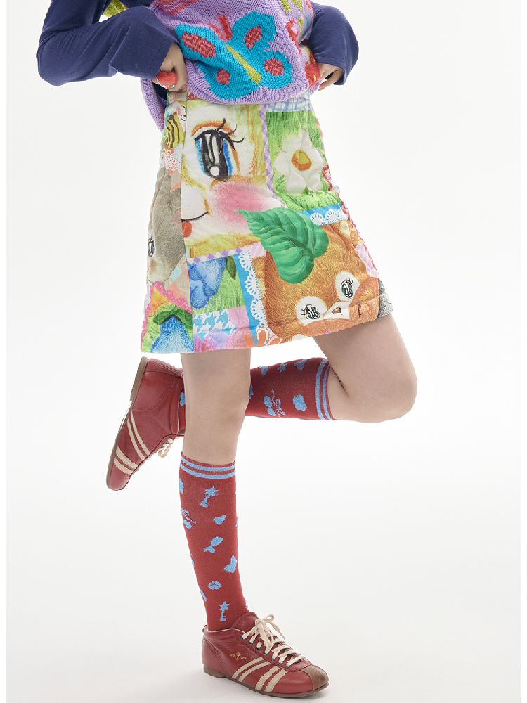 Illustration Mid Calf Socks [S0000010519]