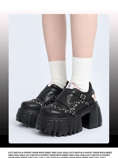 Red plaid thick bottom shoes【s0000013360】