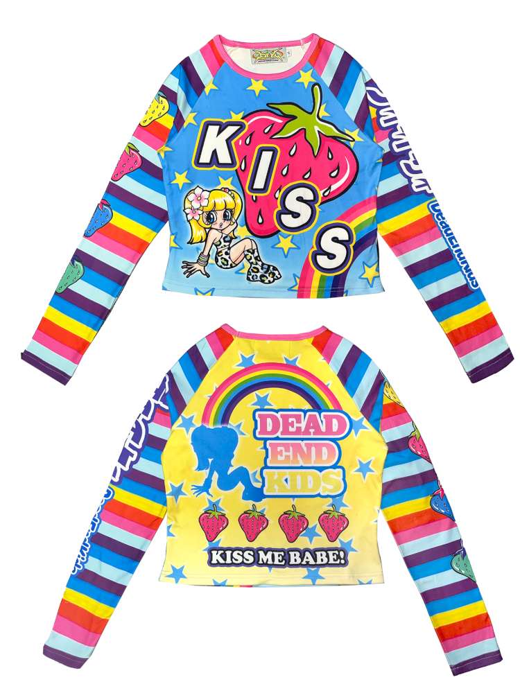 Sweet Cool Y2K Subculture Print Short Top【s0000014907】