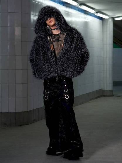 Cat Print Reversible Fleece Jacket【s0000014414】